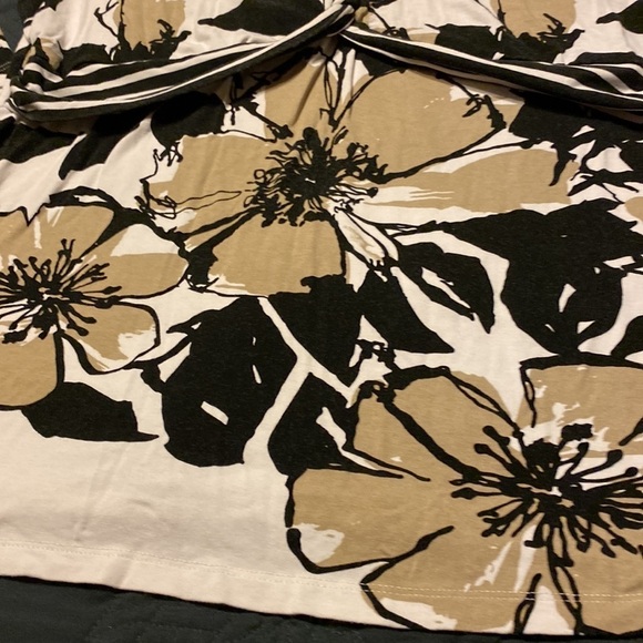 Christopher & Banks V-neck T-shirt twist tie at bust rayon & spandex - Picture 2 of 9